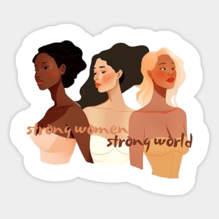 Strong Women, Strong World Sticker